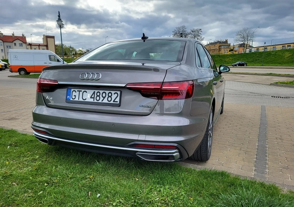 Audi A4 cena 140000 przebieg: 20641, rok produkcji 2022 z Tczew małe 379